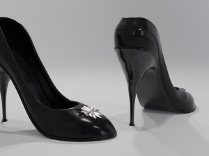 Black High Heels Model 3D