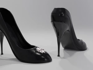 Black High Heels 3D Model