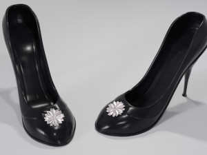 Black High Heels Model 3D
