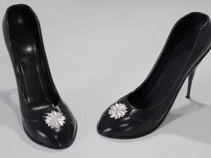 Black High Heels 3D Model