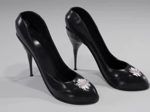 Black High Heels 3D Model