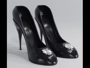 Black High Heels 3D Model