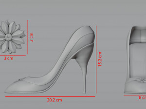 Black High Heels Model 3D