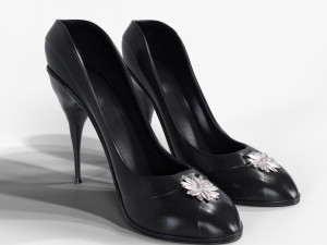 Black High Heels Model 3D