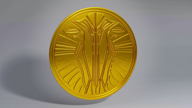 Ancient Coin Printable 3D Baskı Modeli .c4d .max .obj .3ds .fbx .stl .blend