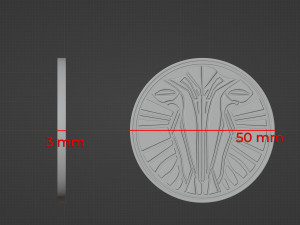 Ancient Coin Printable 3D Baskı Modeli