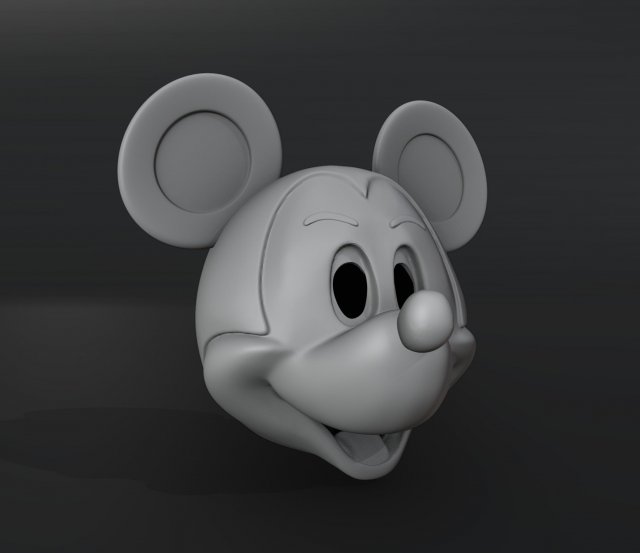 Mickey Mouse Helmet Printable Modelo de impresión 3D .c4d .max .obj .3ds .fbx .stl .blend 