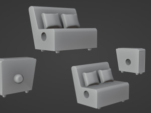 Family Couch Printable Modèles 3D en vedette