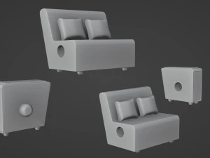 Family Couch Printable 3D Print Model