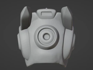 Wearable Sci-fi Helmet 3D Print Model