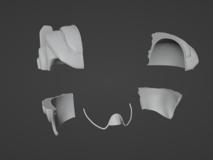 Wearable Sci-fi Helmet 3D प्रिंट मॉडल