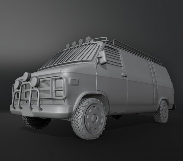 Post-Apocalyptic Survival Vehicle Printable Model Cetak 3D .c4d .max .obj .3ds .fbx .stl .blend 