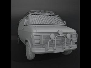 Post-Apocalyptic Survival Vehicle Printable Model Cetak 3D