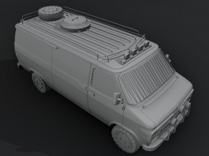 Post-Apocalyptic Survival Vehicle Printable Model Cetak 3D