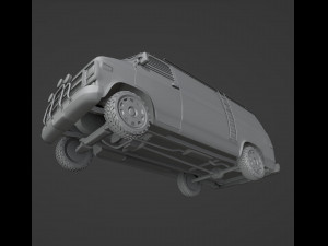Post-Apocalyptic Survival Vehicle Printable Model Cetak 3D