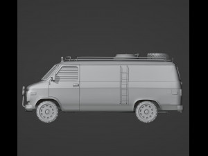 Post-Apocalyptic Survival Vehicle Printable Model Cetak 3D