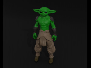 Muscular Baby Yoda Modelo 3D