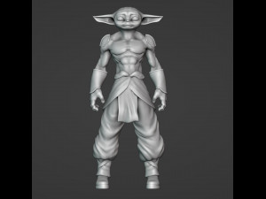 Muscular Baby Yoda Modelo 3D