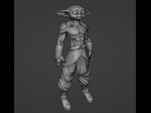 Muscular Baby Yoda Modelo 3D