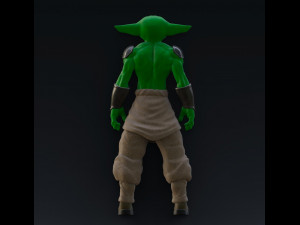 Muscular Baby Yoda Modelo 3D