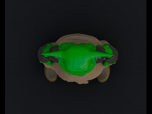 Muscular Baby Yoda Modelo 3D