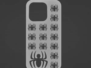 Spiderman Iphone 14 Pro Case 3D Print Model