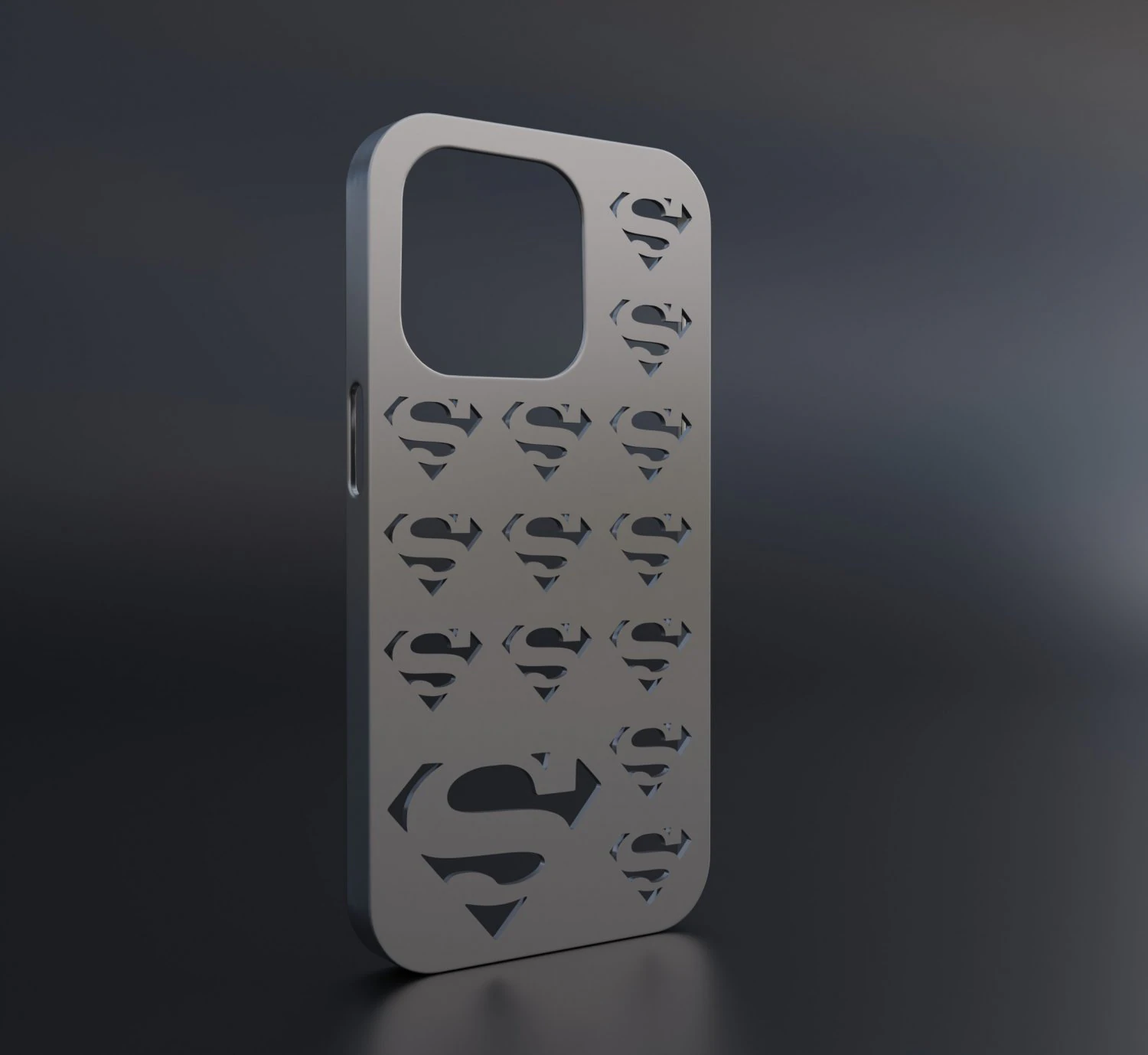 Custodia per iPhone 14 Pro di Superman Modello di stampa 3D .c4d .max .obj .3ds .fbx .stl .blend