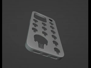 La custodia per iPhone 14 Pro Punisher Modello di stampa 3D