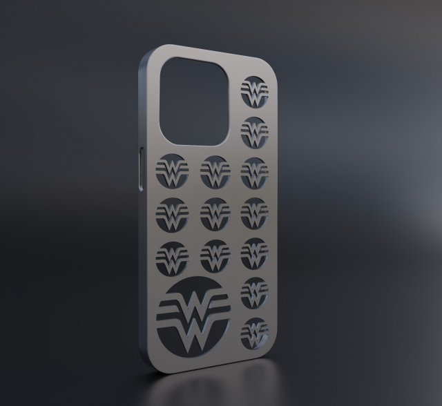 Wonder Woman Iphone 14 Pro Case Modelo de impresión 3D .c4d .max .obj .3ds .fbx .stl .blend 