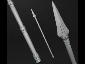 Lance longue imprimable Modèles 3D en vedette