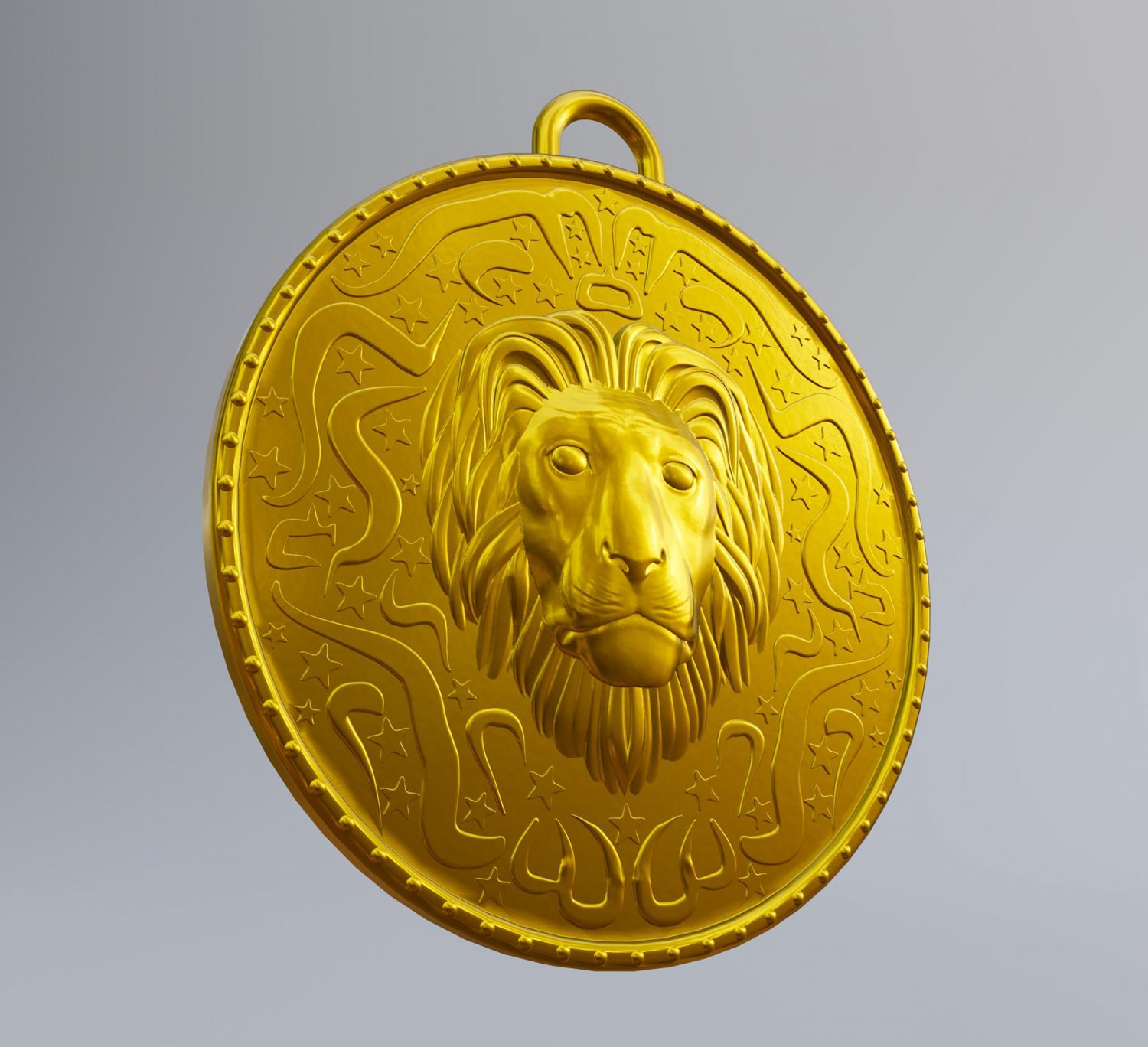 Lion coin shop pendant