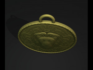 Lion Coin Pendant Model do druku 3D