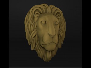 Lion Head 3D Print Model