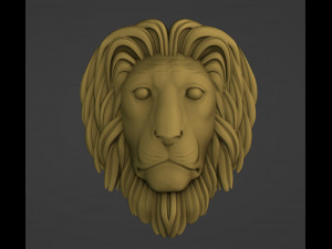 Lion Head Printable 3D Print Model