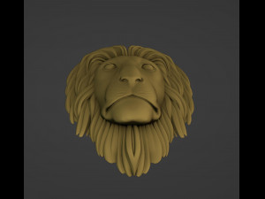 Lion Head Printable 3D Print Model