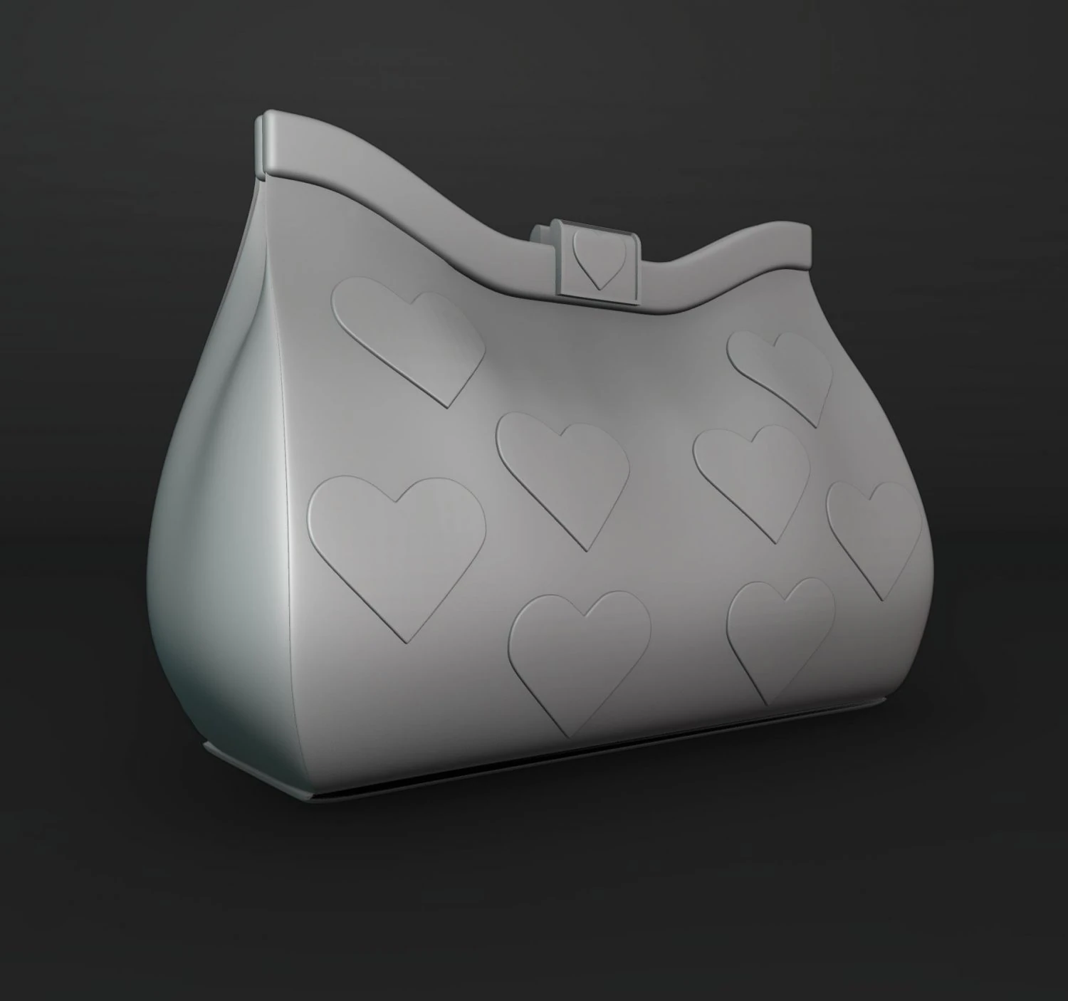 Pure Love Handbag Printable 3D Print Model .c4d .max .obj .3ds .fbx .stl .blend