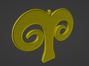Aries Pendant 3D प्रिंट मॉडल