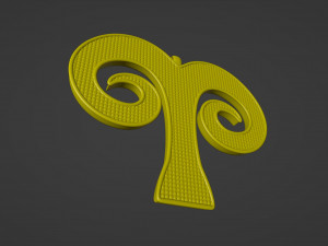 Aries Pendant 3D प्रिंट मॉडल