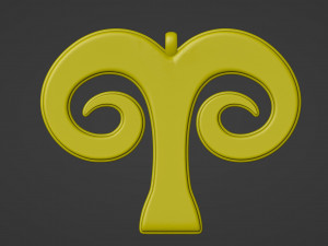 Aries Pendant 3D प्रिंट मॉडल