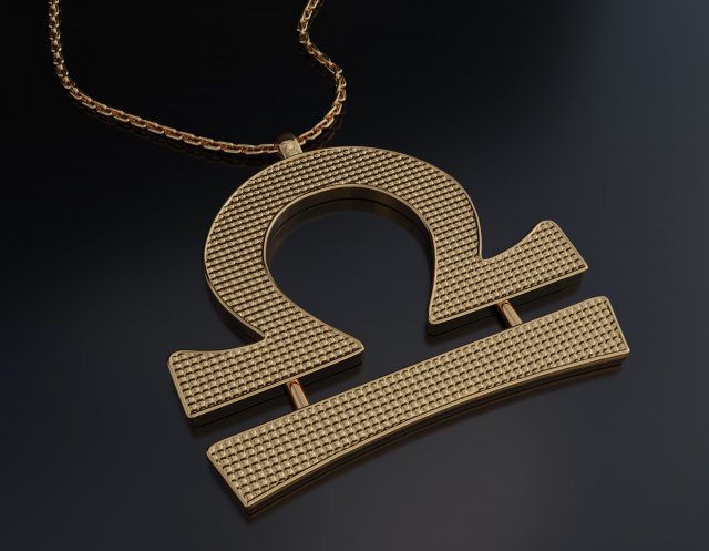Libra Pendant Model Cetak 3D .c4d .max .obj .3ds .fbx .stl .blend 