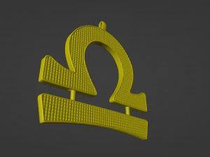 Libra Pendant 3D Print Model
