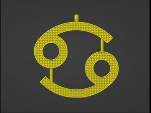 Cancer Pendant 3D Print Model