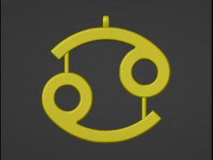 Cancer Pendant 3D Print Model