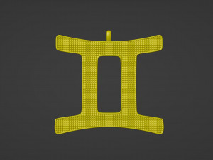 Gemini Pendant 3D Print Model