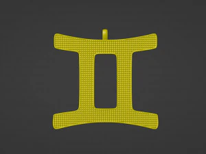 Gemini Pendant 3D Print Model