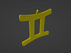 Gemini Pendant 3D Print Model