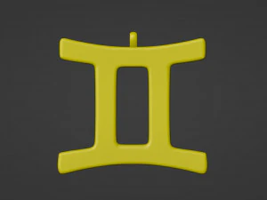Gemini Pendant 3D Print Model
