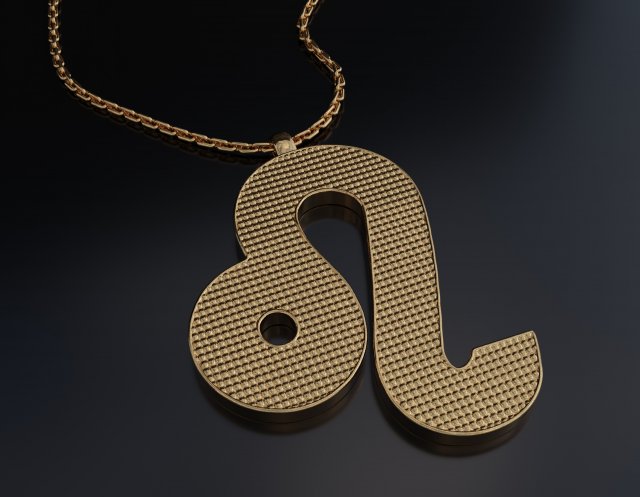 Leo Pendant Modello di stampa 3D .c4d .max .obj .3ds .fbx .stl .blend 
