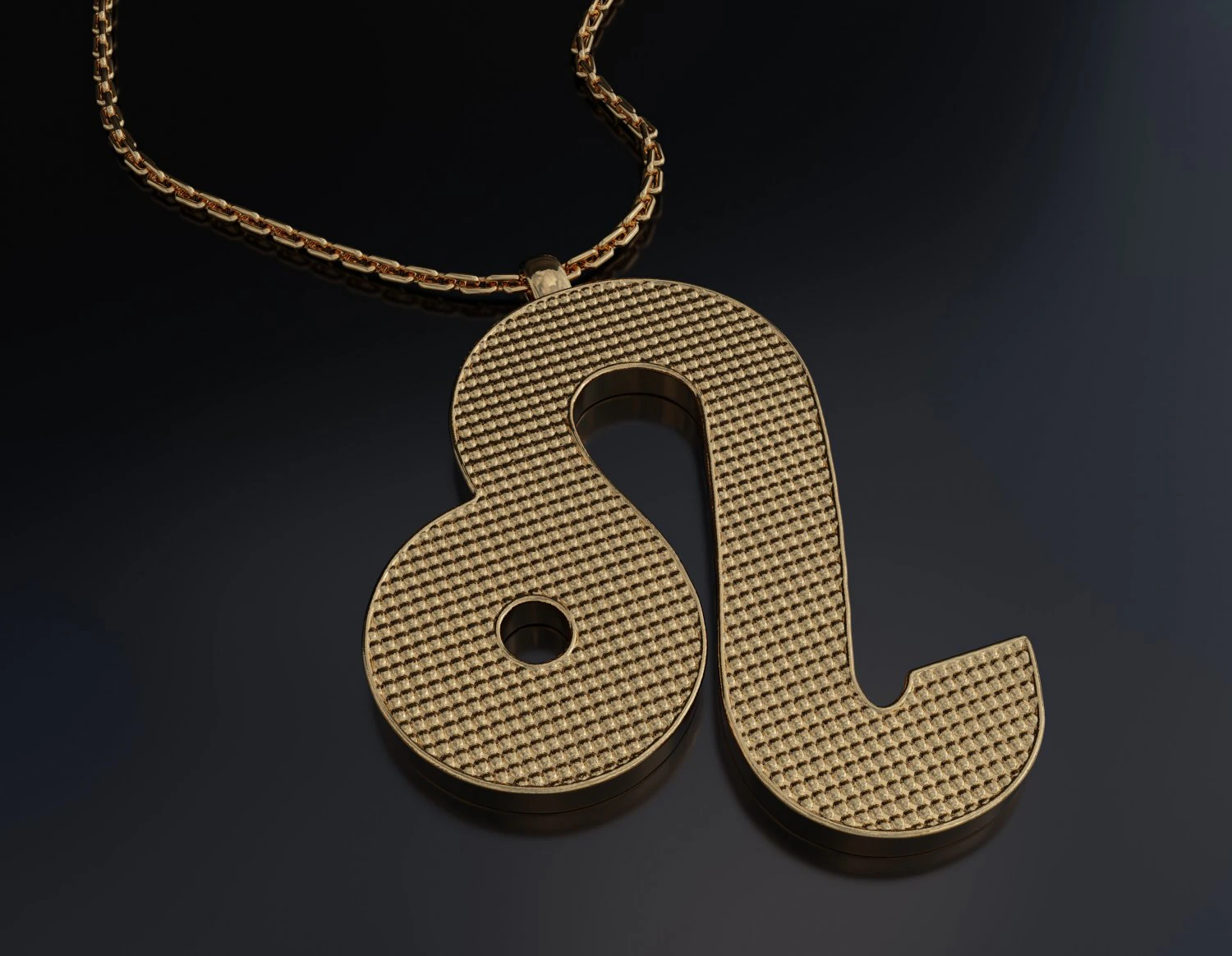 Leo Pendant 3D Print Model .c4d .max .obj .3ds .fbx .stl .blend