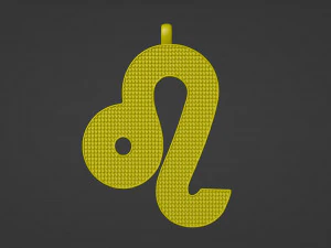 Leo Pendant 3D Print Model